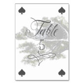 Vintage Alice im Wunderland Cheshire-Spielkarte Tischnummer (Vorderseite)