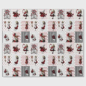 Vintage Alice im Wunderland Collage Weihnachtsgesc Geschenkpapier (Flach)