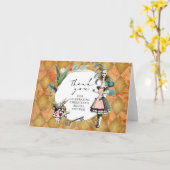 Vintage Alice im Wunderland Dankeschön Karte (Gelbe Blume)