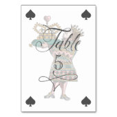 Vintage Alice im Wunderland Das Herz Tischnummer (Rückseite)