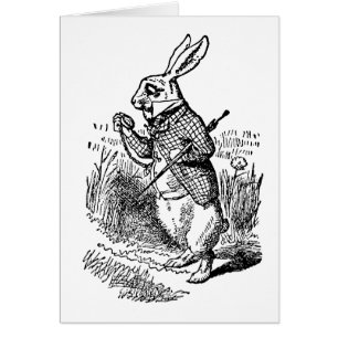 Vintage-Alice-im-Wunderland-die-Weiße-Hasen-Uhr