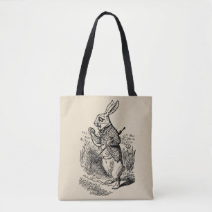 Vintage Alice im Wunderland die weiße Hasen Uhr Tasche