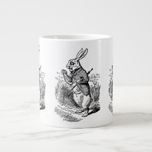 Vintage Alice im Wunderland die weiße Kaninchenuhr Jumbo-Tasse