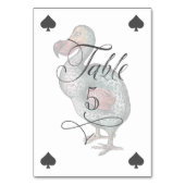 Vintage Alice im Wunderland Dodo Bird-Zeichen Tischnummer (Vorderseite)