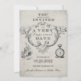 Vintage Alice im Wunderland Einladung