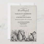 Vintage Alice im Wunderland Einladung (Vorderseite)