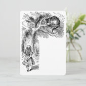 Vintage Alice im Wunderland Einladung (Stehend Vorderseite)