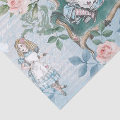 Vintage Alice im Wunderland Entdeckungsrosa Rosen Seidenpapier (Ausschnitt)