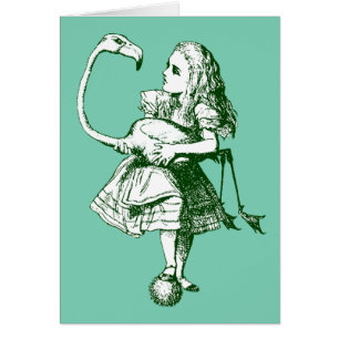 Vintage Alice im Wunderland Flamingo