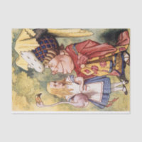 Vintage Alice im Wunderland Flamingo Decoupage