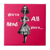 Vintage Alice im Wunderland Fliese (Vorderseite)