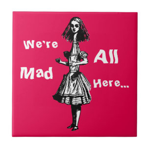 Vintage Alice im Wunderland Fliese