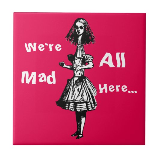 Vintage Alice im Wunderland Fliese (Vorderseite)