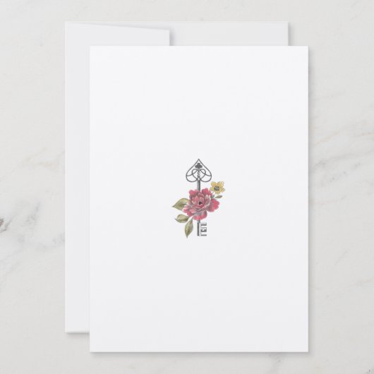 Vintage Alice im Wunderland Geburtsankündigung Einladung (Rückseite)