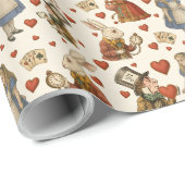 Vintage Alice im Wunderland Geschenkpapier (Rolleneckpunkt)