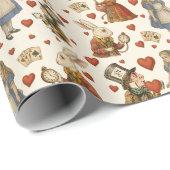 Vintage Alice im Wunderland Geschenkpapier (Rolleneckpunkt)