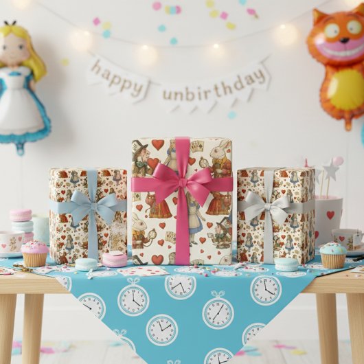 Vintage Alice im Wunderland Geschenkpapier