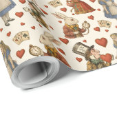 Vintage Alice im Wunderland Geschenkpapier (Rolleneckpunkt)