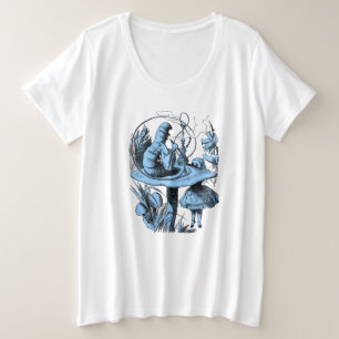 Vintage Alice im Wunderland gestreckt Große Größe T-Shirt