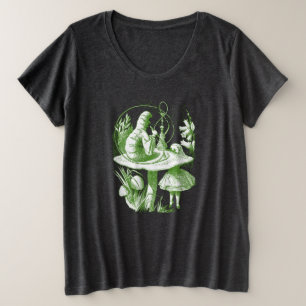Vintage Alice im Wunderland gestreckt Große Größe T-Shirt