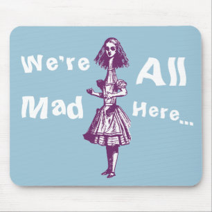 Vintage Alice im Wunderland gestreckt Mousepad