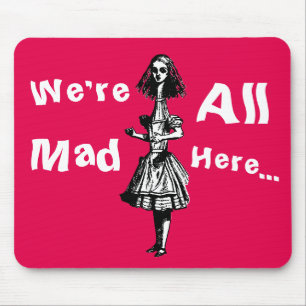 Vintage Alice im Wunderland gestreckt Mousepad