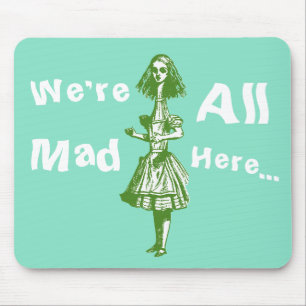 Vintage Alice im Wunderland gestreckt Mousepad