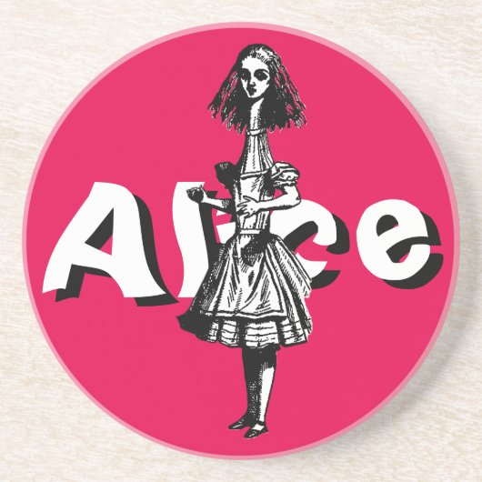 Vintage Alice im Wunderland Getränkeuntersetzer (Vorne)