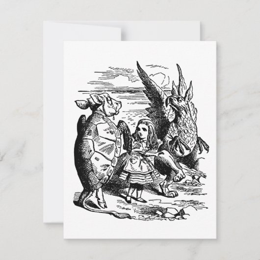 Vintage Alice im Wunderland, Griffin, Mock Turtle (Vorderseite)