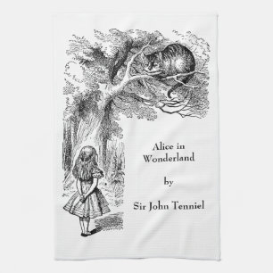 Vintage Alice im Wunderland, Grinsekatze Geschirrtuch