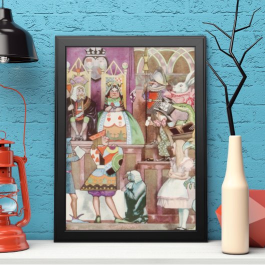 Vintage Alice im Wunderland, Herzkönigin Poster