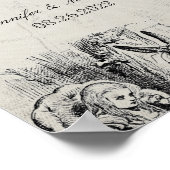 Vintage Alice im Wunderland Hochzeitsbuch Poster (Ecke)