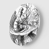 Vintage Alice im Wunderland Hookah Raupe Große Wanduhr (Winkel)