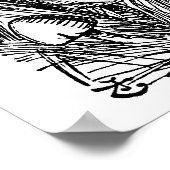 Vintage Alice im Wunderland Hookah Raupe Poster (Ecke)