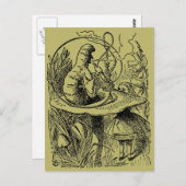 Vintage Alice im Wunderland Hookah Raupe Postkarte (Vorne/Hinten)