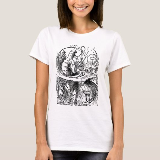 Vintage Alice im Wunderland Hookah Raupe T-Shirt (Vorderseite)