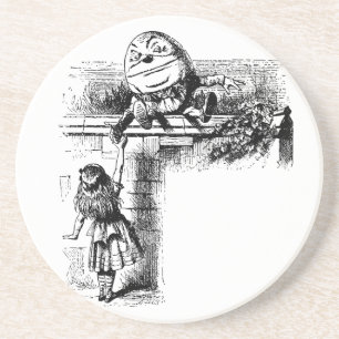 Vintage Alice im Wunderland, Humpty Dumpty auf der Getränkeuntersetzer