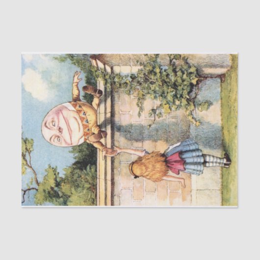 Vintage Alice im Wunderland HumptyDumpty Decoupage Seidenpapier (Vorderseite)