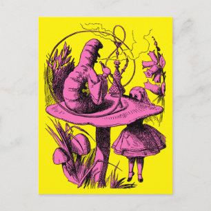 Vintage Alice im Wunderland Hundertfüßer Postkarte