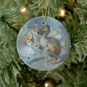 Vintage-Alice-im-Wunderland, Illustration Keramik Ornament