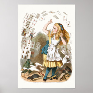 Vintage Alice im Wunderland Illustration Poster
