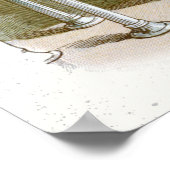 Vintage Alice im Wunderland Illustration Poster (Ecke)