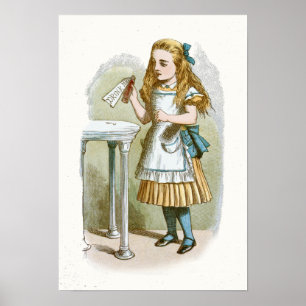 Vintage Alice im Wunderland Illustration Poster