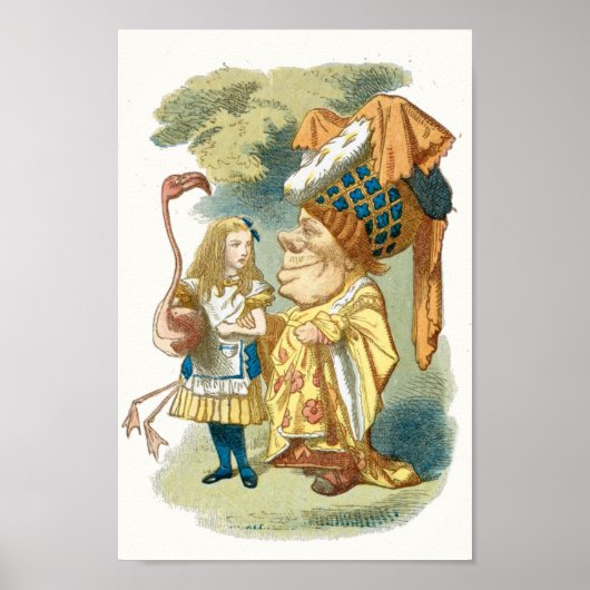 Vintage Alice im Wunderland Illustration Poster (Vorne)