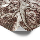 Vintage Alice im Wunderland Illustration Poster (Ecke)