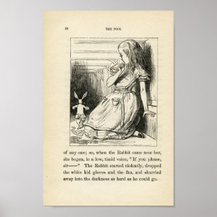 Vintage Alice im Wunderland Illustration Poster