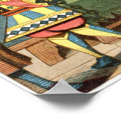 Vintage Alice im Wunderland Illustration Poster (Ecke)