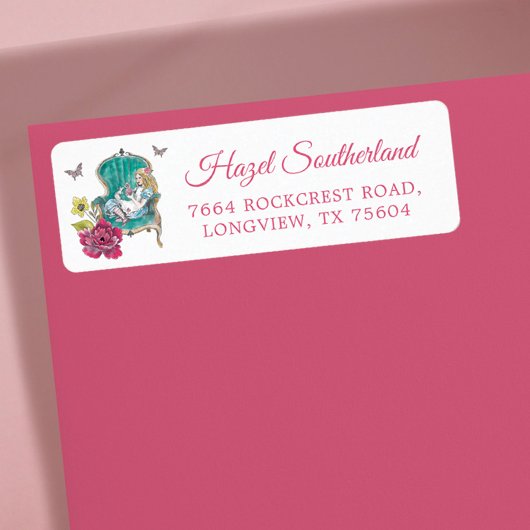 Vintage Alice im Wunderland im grünen Sitzungssaal