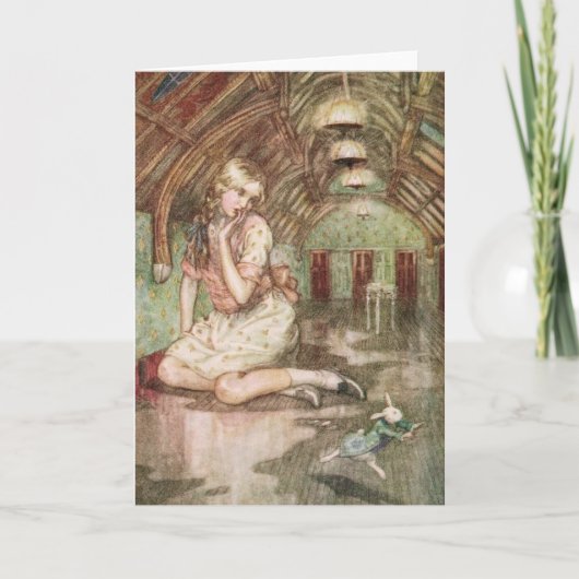 Vintage Alice im Wunderland Karte (Vorderseite)