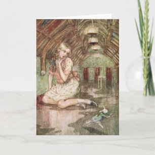 Vintage Alice im Wunderland Karte